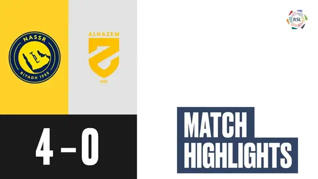 Al Nassr Hajar Al Hazm 4-0