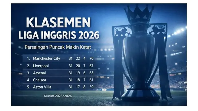 Klasemen Liga Inggris 2026 Zona Liga Champions